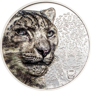 Monnaie SNOW LEOPARD Wild Mongolia 1 Oz Argent 500 Togrog Mongolia 2024