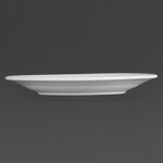 Assiettes à bord large blanches 165(ø)mm - lot de 12 - olympia -  - porcelaine