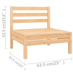 Salon de jardin meuble d'extérieur ensemble de mobilier 13 pièces bois de pin massif 02_0015803