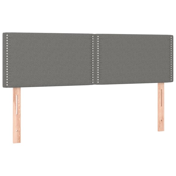 vidaXL Têtes de lit 2 Pièces Gris foncé 72x5x78/88 cm Tissu