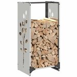vidaXL Portant de bois de chauffage 40x30x80 cm acier inoxydable