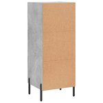 vidaXL Buffet Gris béton 34 5x34x90 cm Bois d'ingénierie