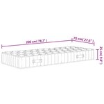 vidaXL Matelas à ressorts ensachés dureté moyenne 70x200 cm