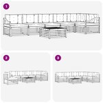 vidaXL Ensemble de canapés d'extérieur 7 pc Gris Naturel et Clair