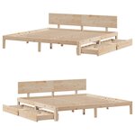 vidaXL Cadre de lit avec tiroirs sans matelas 180x200 cm