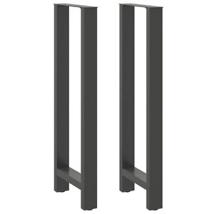 vidaXL Pieds de table de bar Anthracite 2 pièces 50 x (110-111) cm Acier