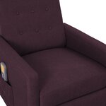 vidaXL Fauteuil de massage Violet Tissu