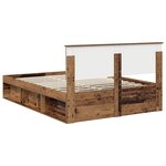 vidaXL Cadre de lit Bois ancien 135 x 190 cm Pin massif