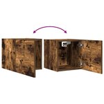 vidaXL Meuble TV mural Chêne fumé 30 5x30x30 cm