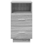 vidaXL Tables de chevet 2 Pièces avec 2 tiroirs sonoma gris 36x36x68 cm