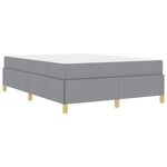 vidaXL Cadre de lit avec matelas Gris clair 140 x 200 cm tissu