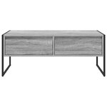 vidaXL Table basse Gris Sonoma 100 x 46 x 40 cm Bois d'ingénierie