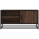 vidaXL Meuble TV chêne marron 80x34 5x40 cm bois d'ingénierie et métal
