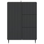 vidaXL Buffet avec tiroir Noir 66 x 34 5 x 91 5 cm Bois d'ingénierie