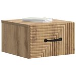 vidaXL Cabinet de chevet mural 2 pc Chêne artisanal 34 5 x 33 x 20 cm