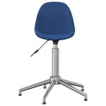 vidaXL Chaises pivotantes à manger lot de 4 bleu tissu