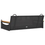 vidaXL Balancelle noir 109x62x40 cm résine tressée