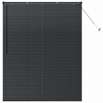 vidaXL Store de Fenêtre avec des rideaux Noir Aluminium
