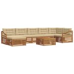 vidaXL Ensemble de canapés d'extérieur 8 Pièces Naturel et Beige