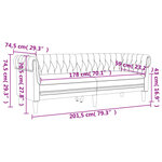 vidaXL Ensemble de canapés 2 Pièces marron foncé tissu