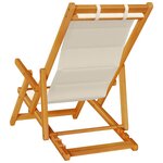 vidaXL Chaises de plage pliantes 2 Pièces - Bois d'acacia taupe et textilène