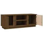 vidaXL Meuble TV Marron miel 110x35x40 5 cm Bois de pin massif