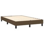 vidaXL Sommier à lattes de lit matelas et LED marron foncé 120x190 cm