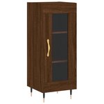 vidaXL Buffet haut Chêne marron 34 5x34x180 cm Bois d'ingénierie