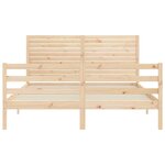 vidaXL Cadre de lit sans matelas 160x200 cm bois massif
