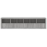 vidaXL Buffet avec lumières LED sonoma gris 283x37x67 cm