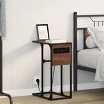 vidaXL Table de chevet Chêne marron 41.5 x 26 x 60.5 cm