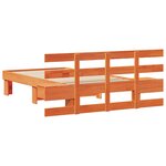 vidaXL Cadre de lit Marron cire 75 x 190 cm Bois massif en pin