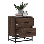 vidaXL Table de chevet chêne marron 40x31x50 cm bois d'ingénierie
