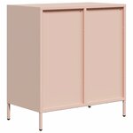 vidaXL Buffet rose 68x39x73 5 cm acier laminé à froid
