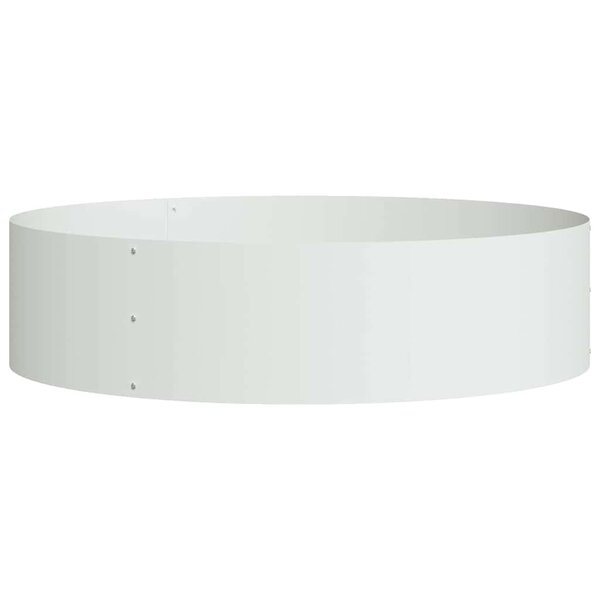 vidaXL Anneau de jardinière Blanc 80 x 80 x 20 cm Acier laminé à froid