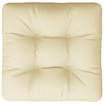 vidaXL Coussin de palette crème 50x50x12 cm tissu