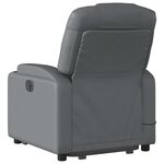 vidaXL Fauteuil inclinable de massage électrique gris similicuir