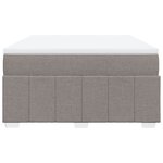 vidaXL Sommier à lattes de lit avec matelas Taupe 160x200 cm Tissu