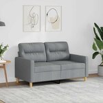 vidaXL Canapé à 2 places Gris clair 120 cm Tissu