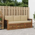 vidaXL Ensembles de canapés 3 pc Bois d'Acacia Massif