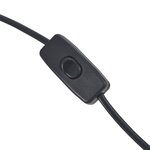 Vidaxl lampe de bureau noir rond e27