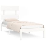 vidaXL Cadre de lit Blanc Bois massif 90x200 cm