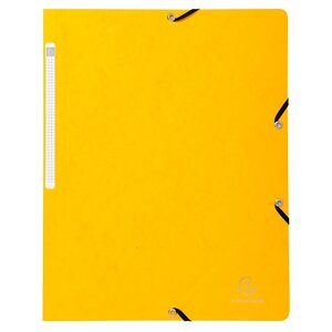 Chemise À Élastique Sans Rabat Carte Lustrée 400gm2 - A4 - Jaune - X 25 - Exacompta