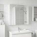 vidaXL Armoire Miroir de Salle de Bain Blanc 70 x 14 5 x 70 cm