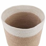 vidaXL Ensemble de Pots à Plantes 2 Pièces Naturel et Blanc Ø 21 x 21 cm