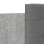 vidaXL Cadre de lit tête de lit et lumières LED gris béton 75x190 cm