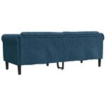 vidaXL Canapé à 3 places bleu velours