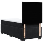 vidaXL Sommier à lattes de lit avec matelas Noir 90x200 cm Velours
