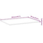 vidaXL Dessus de table rectangulaire 120x70x2 cm bois massif d'acacia