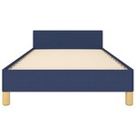 vidaXL Cadre de lit sans matelas bleu 100x200 cm tissu